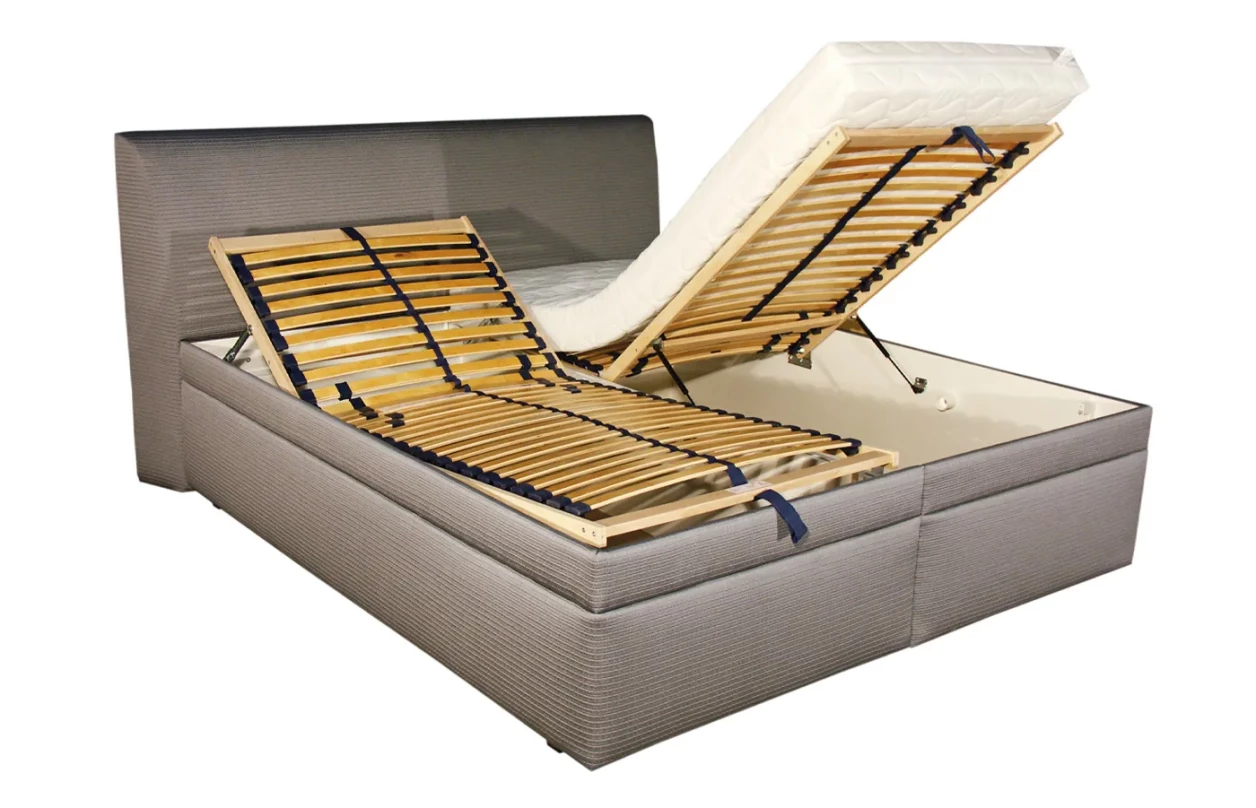 Posteľ Evita 180x200 cm, kávová ekokoža 7