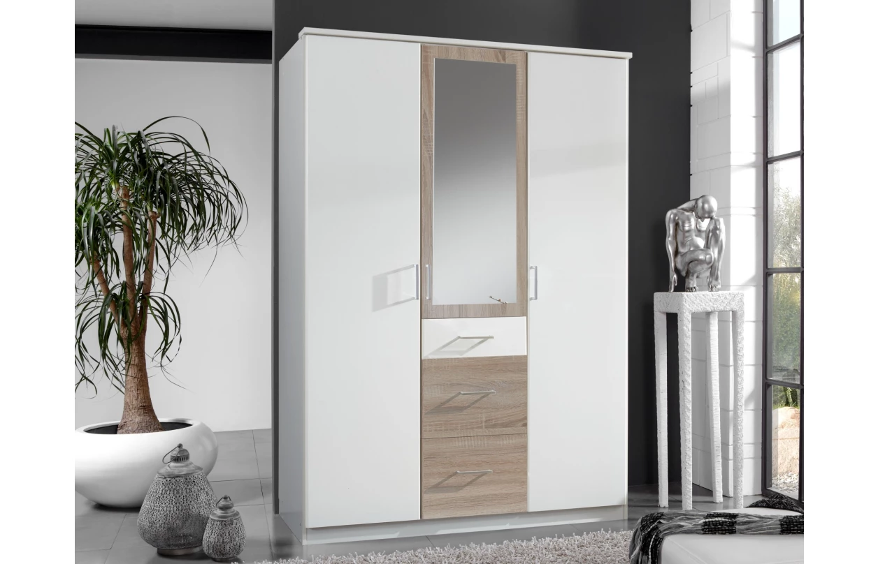Skriňový nadstavec Click, 135 cm, biely 39