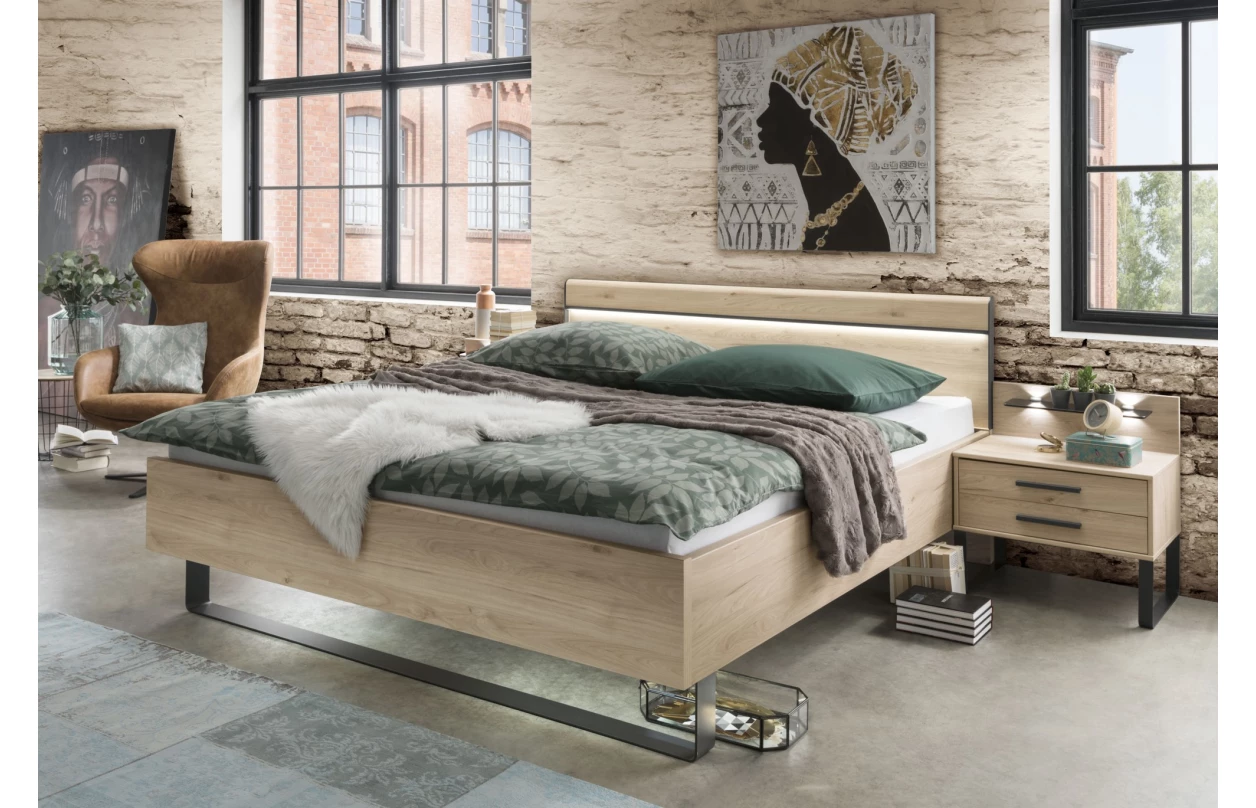 Šatníková skriňa Brüssel, 250 cm, kamenný dub/šedá 5