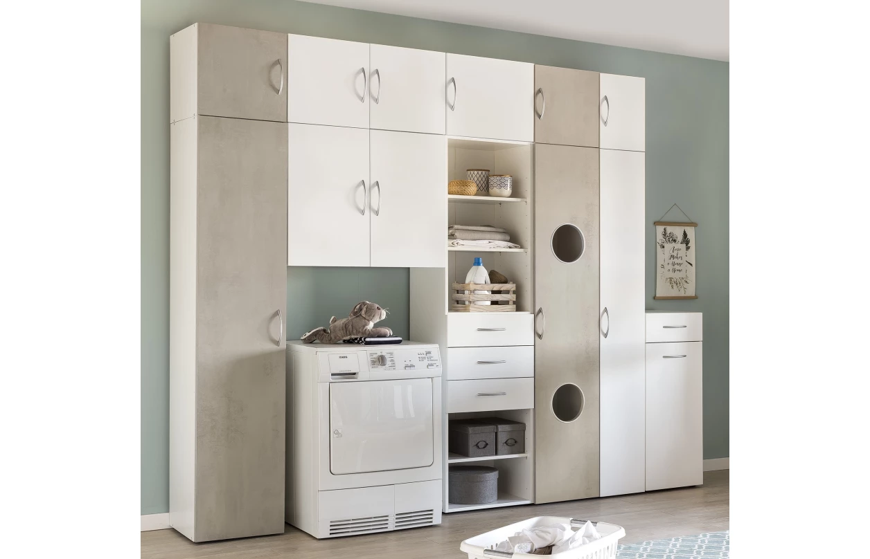 Skriňa na práčku Multiraum, 70 cm, biela 20