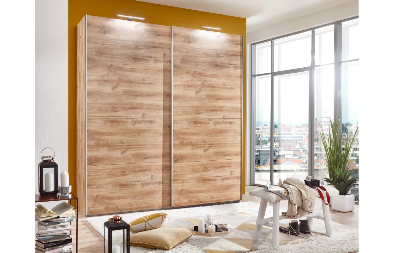 Šatníková skriňa Easy Plus, 270 cm, biela/zrkadlo