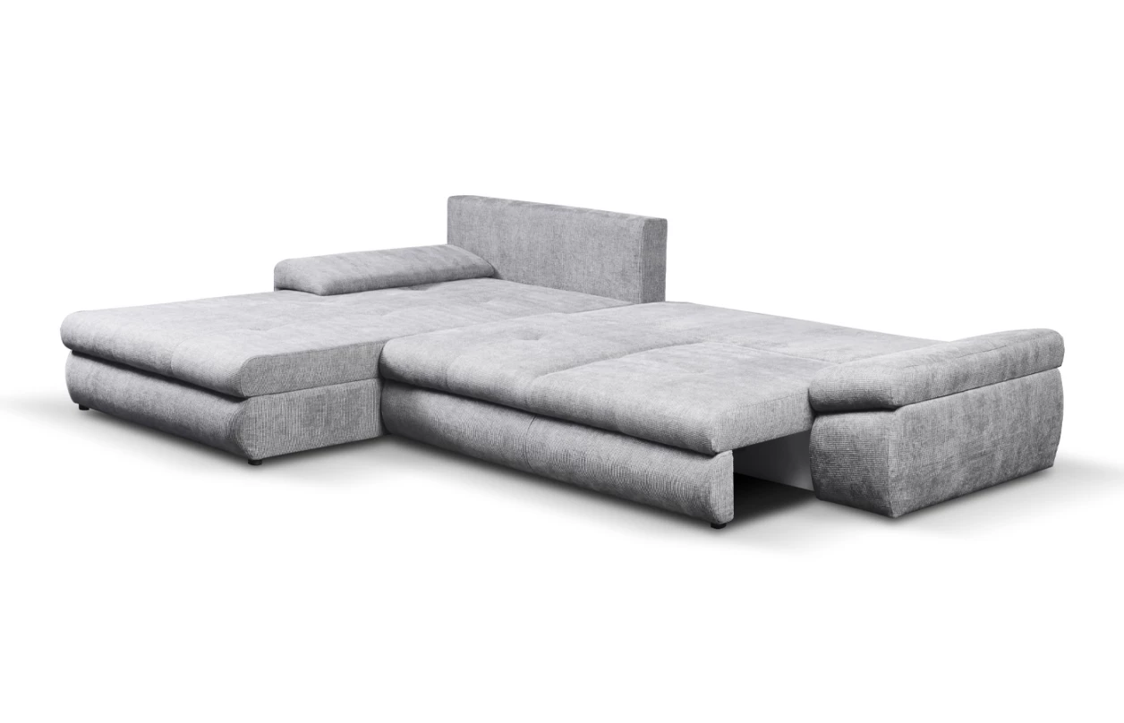 Sedacia súprava Bono Maxi, tvar U, ružová/svetlo šedá látka