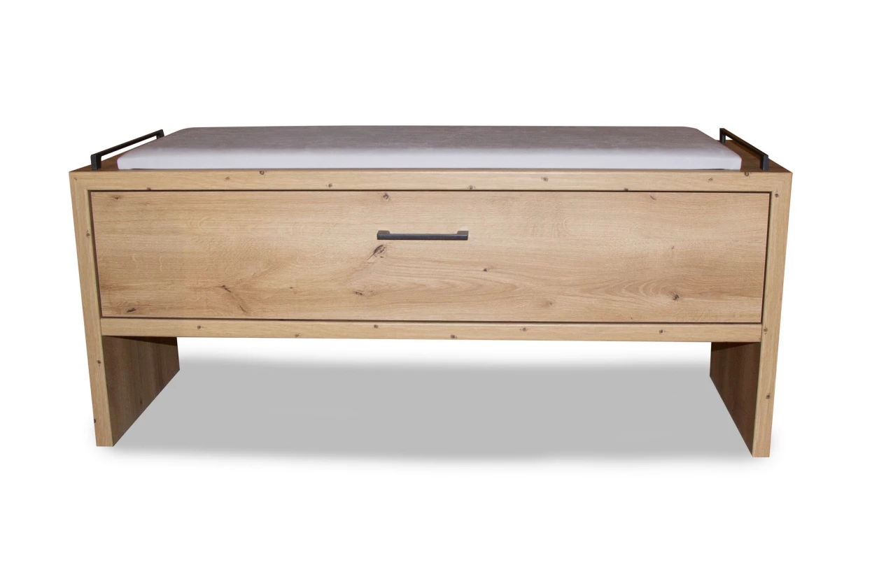 Posteľ s úložným priestorom Kanada 180x200 cm, dub bianco/šedá 12