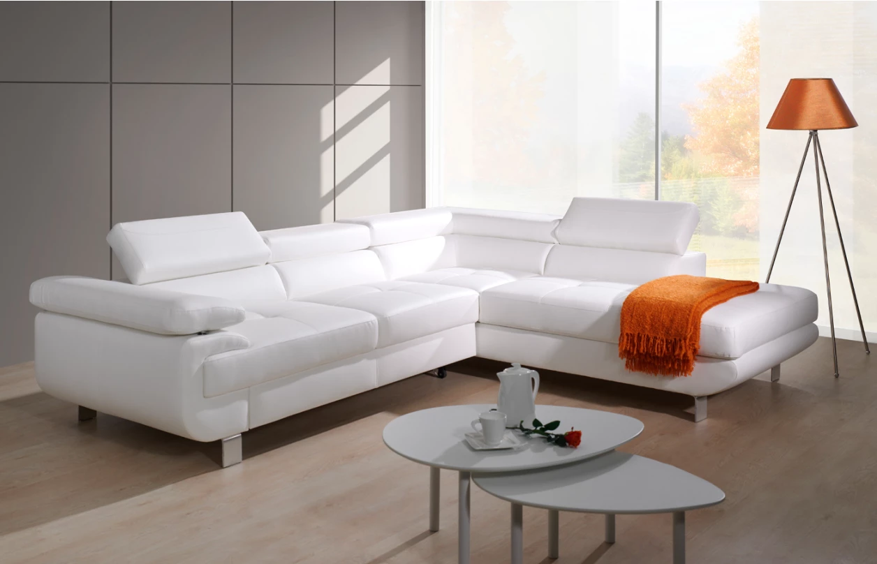 Rohová sedacia súprava Lotos, svetlo šedá látka, ľavý roh 6