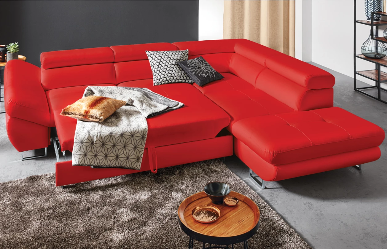 Rohová sedacia súprava Fabio, čierna látka, pravý roh 4