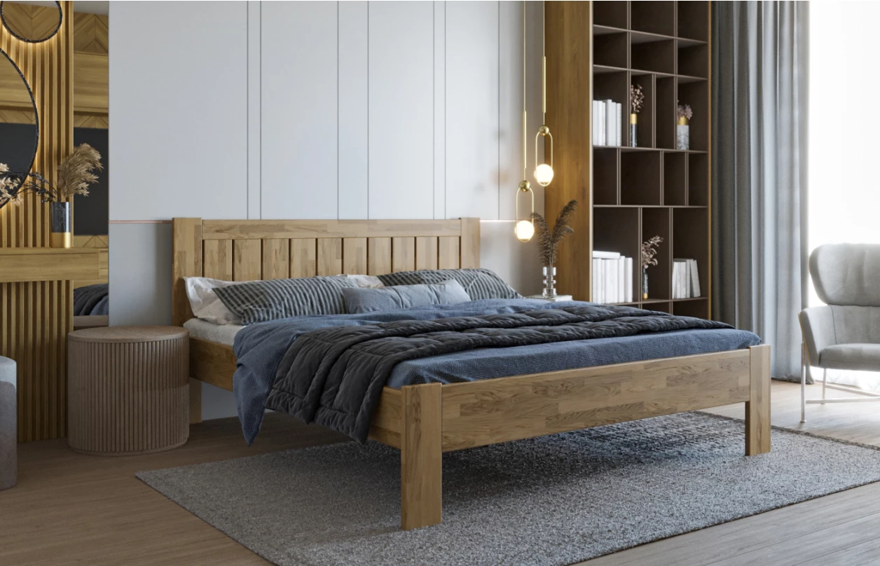 Posteľ Berta 180x200 cm, bielený buk 6