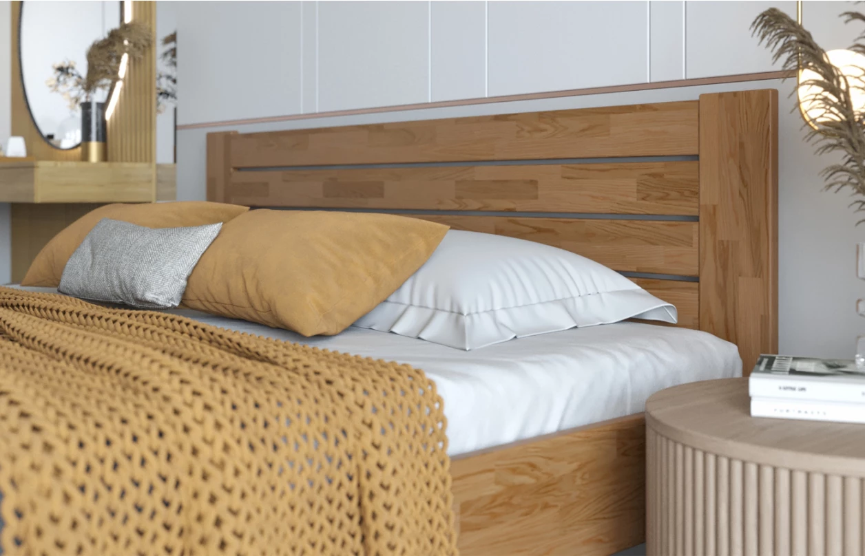 Posteľ Irma 180x200 cm, bielený buk 7