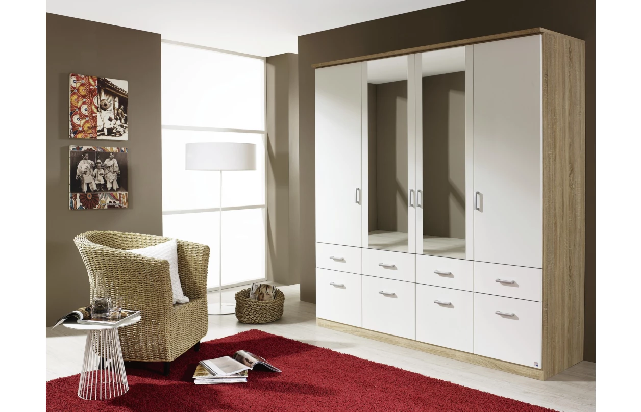 Šatníková skriňa Bremen, 91 cm, dub artisan/biela 48