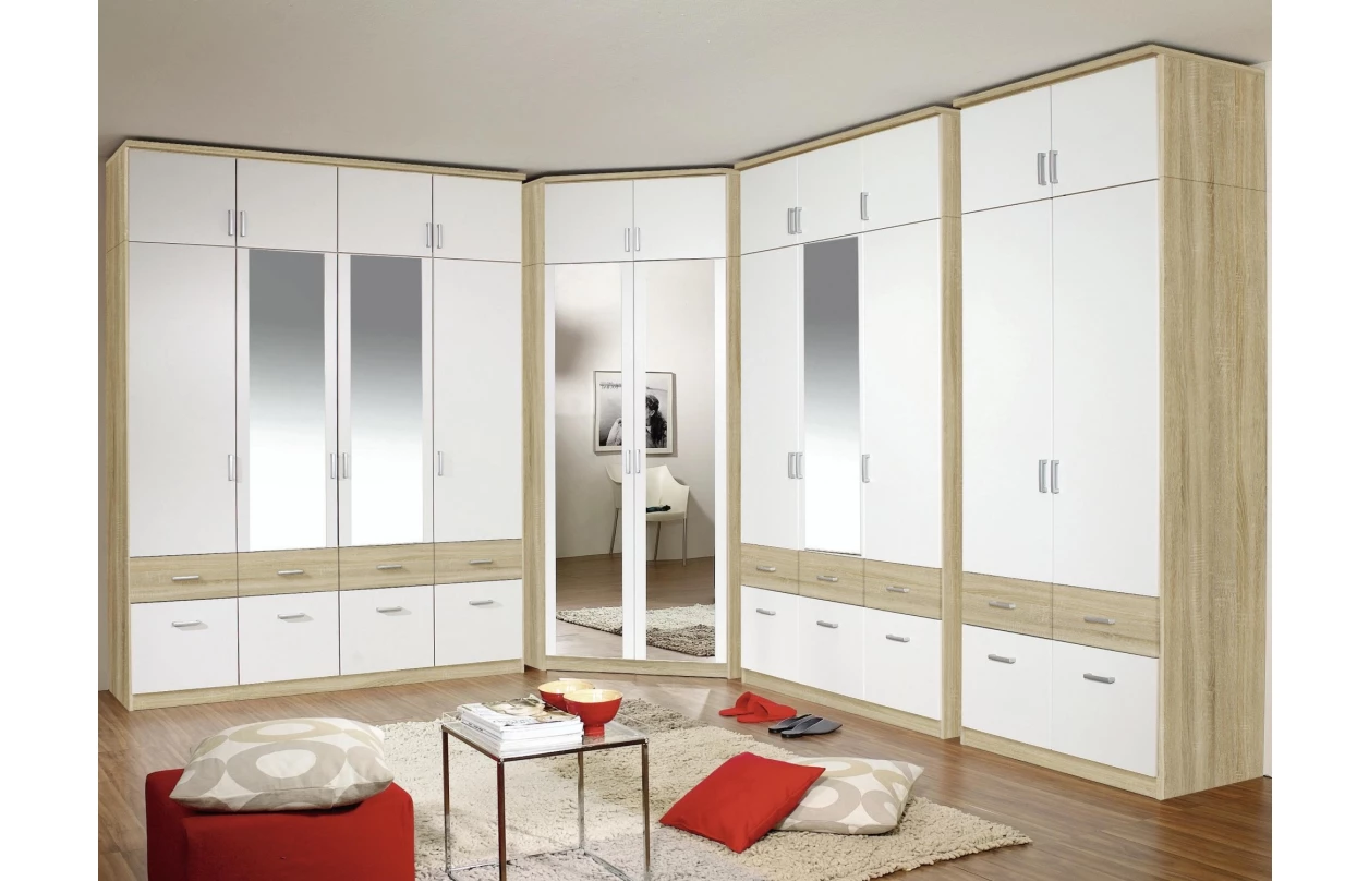 Šatníková skriňa Bremen, 91 cm, dub artisan/biela 53