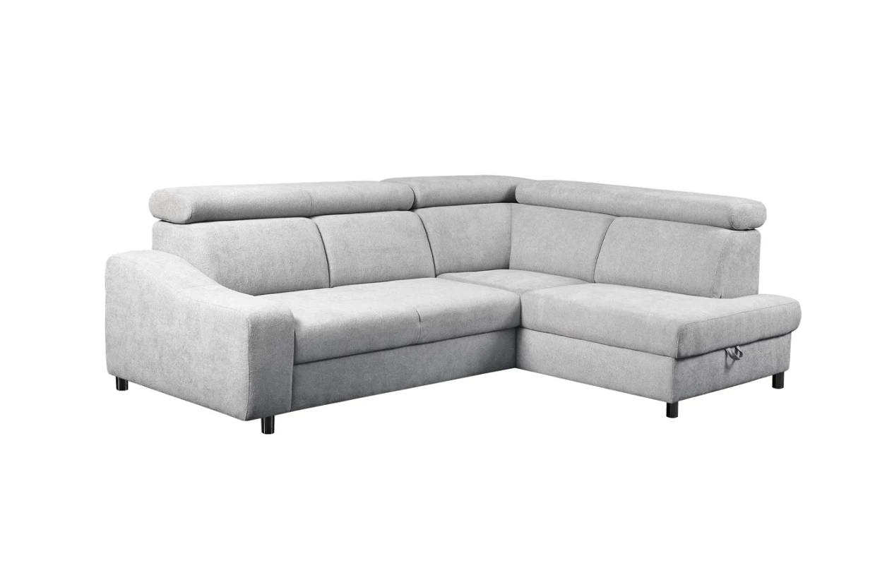 Rohová sedacia súprava Brico,  svetlo hnedá látka, pravý roh 2