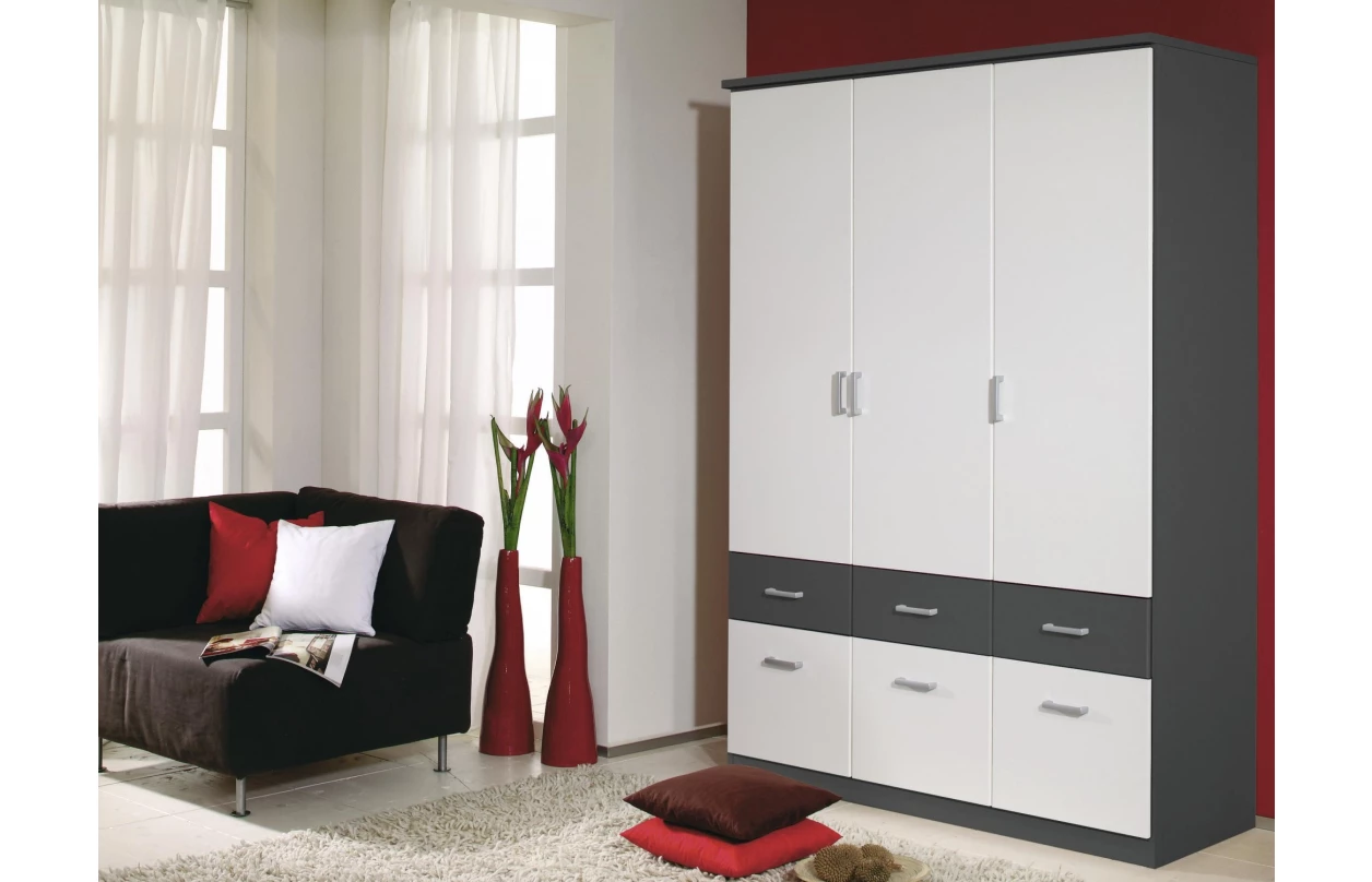 Rohová šatníková skriňa Bremen, dub artisan/biela 52