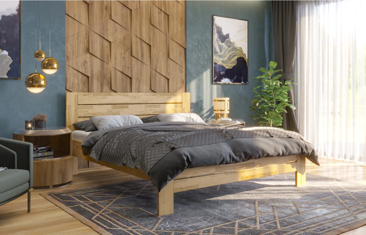 Posteľ Emilia 180x200 cm, prírodný buk 6