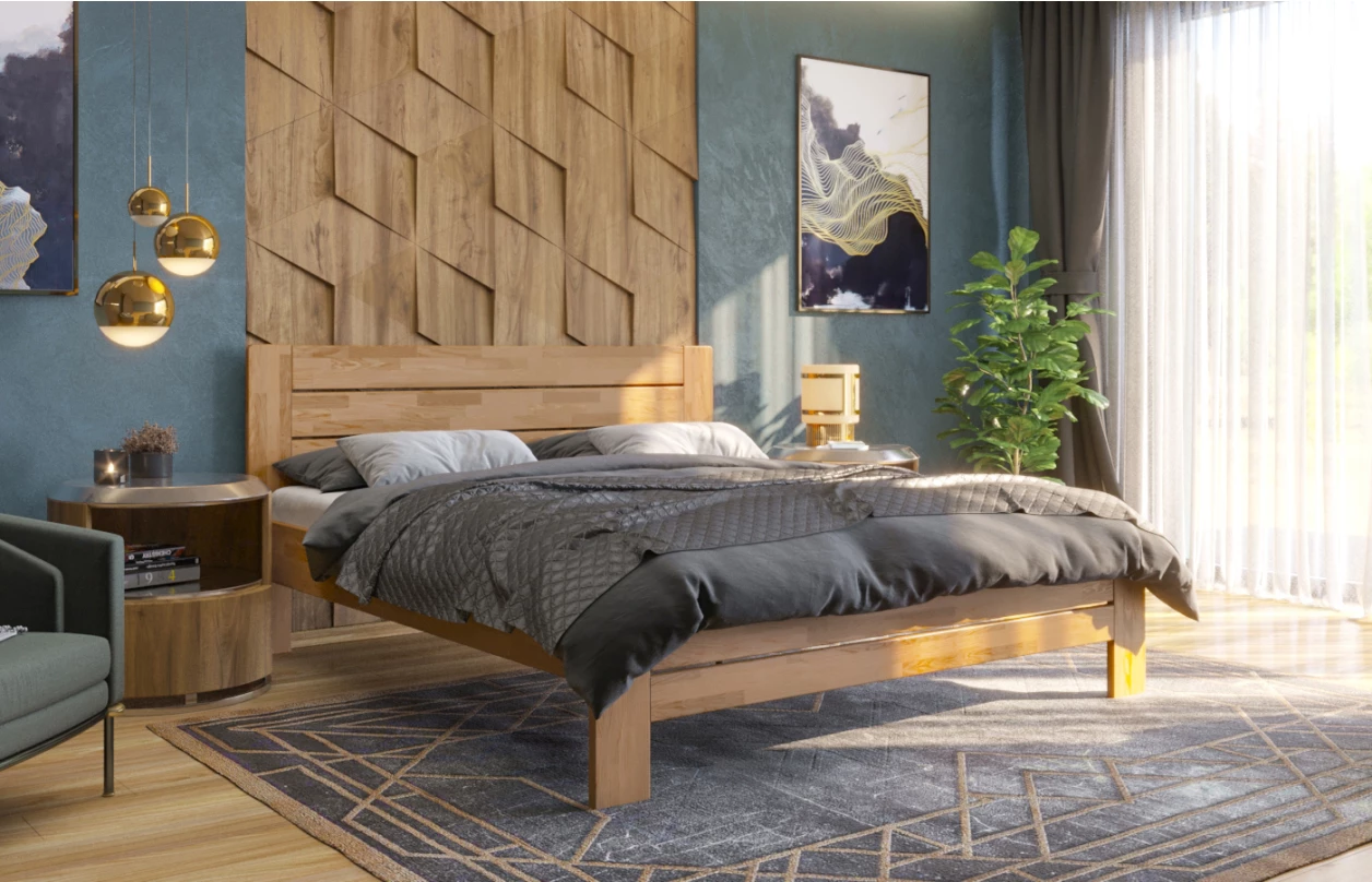 Posteľ Emilia 180x200 cm, šedý buk 7