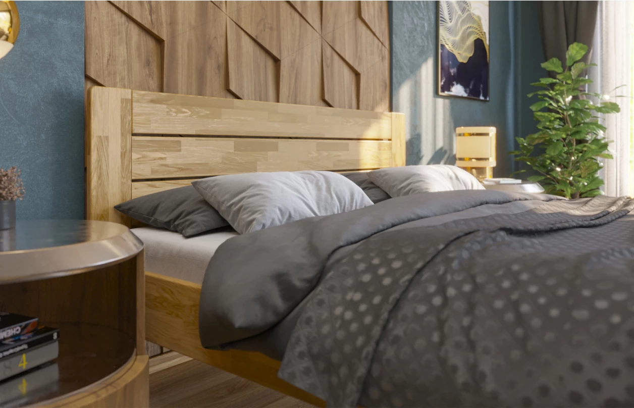 Posteľ Emilia 180x200 cm, šedý buk 9