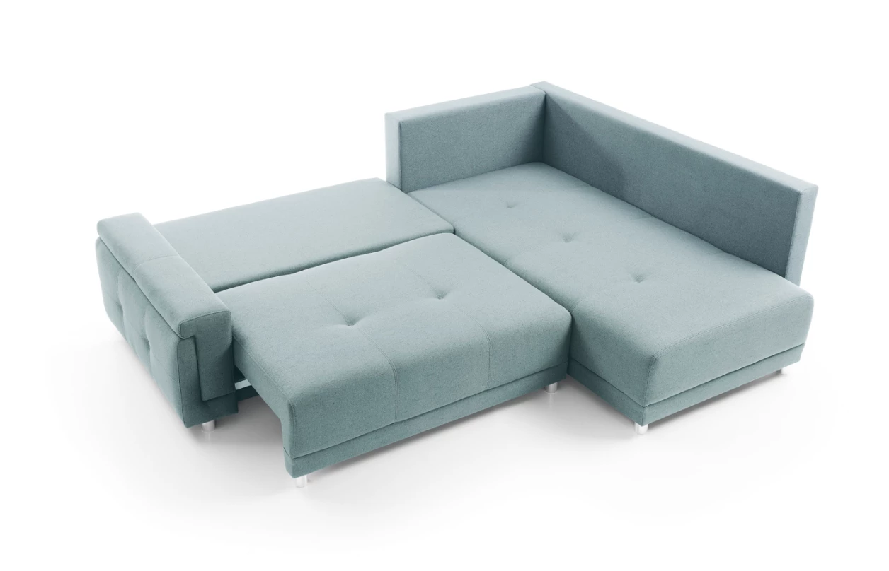 Rohová sedacia súprava Beate, tmavá modrá látka, pravý roh 2