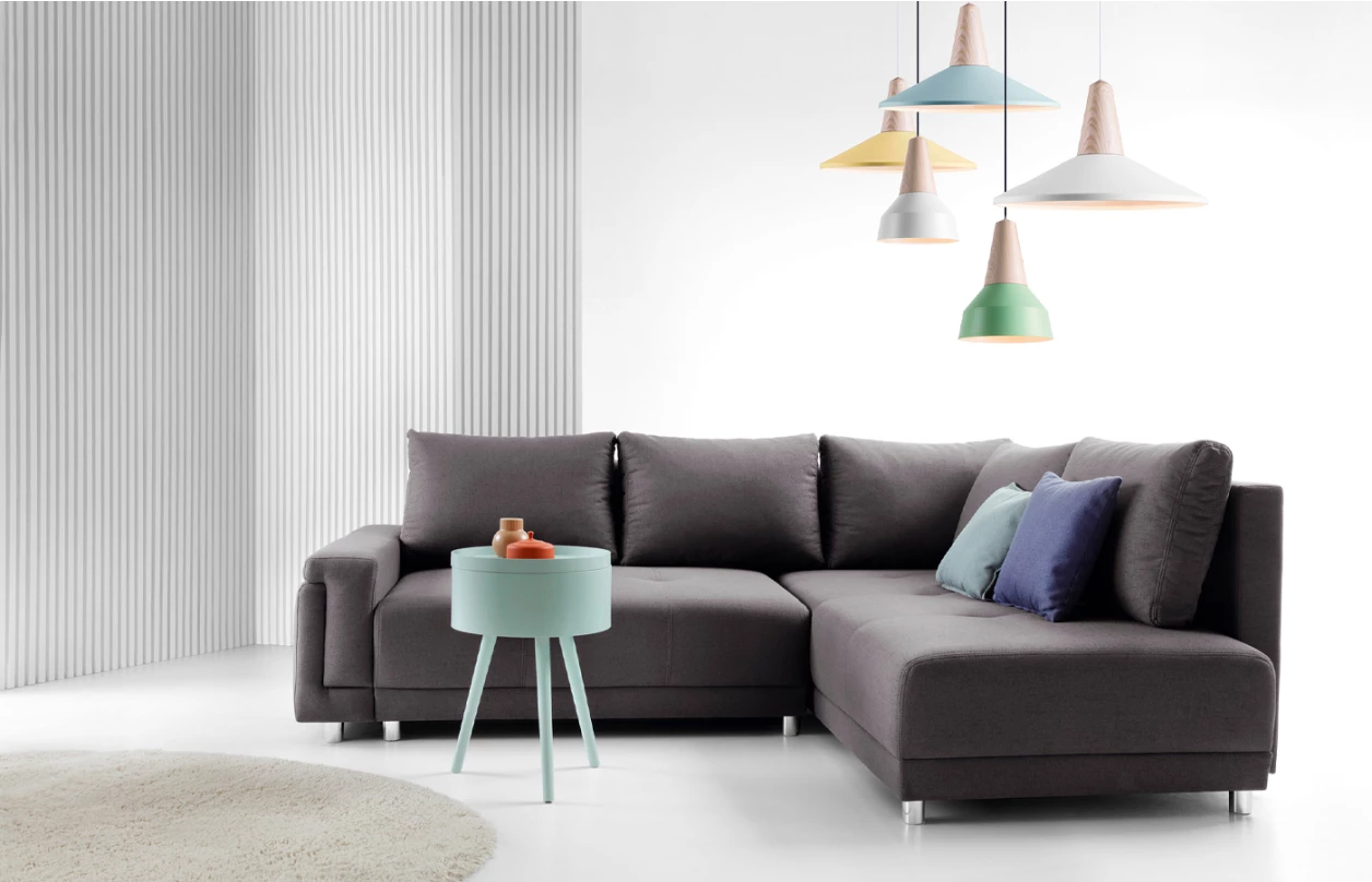 Rohová sedacia súprava Beate, tmavá modrá látka, pravý roh 3