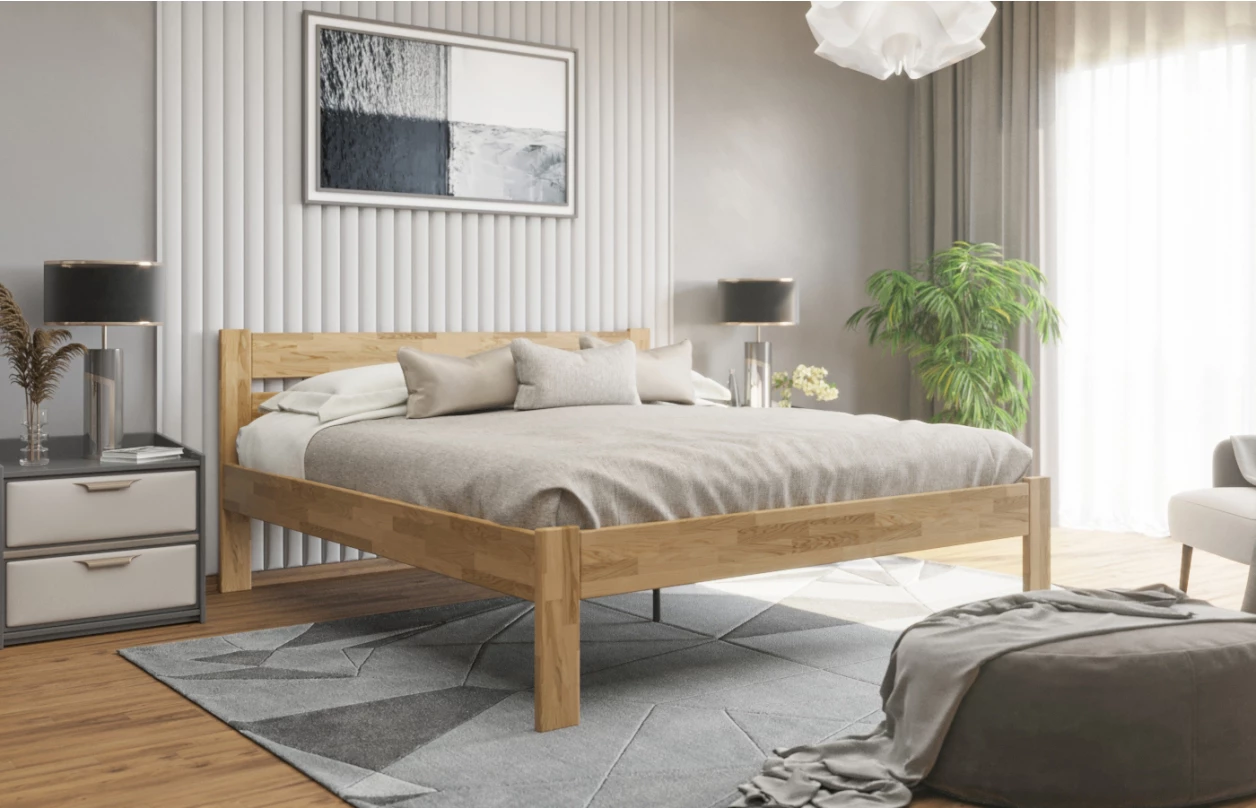 Posteľ Lina 180x200 cm, bielený buk 5