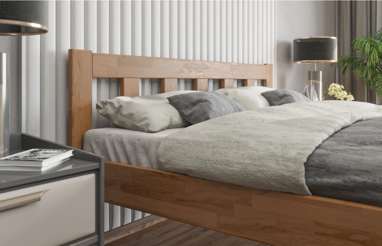 Manželská posteľ Tema 180x200 cm, bielený buk 7