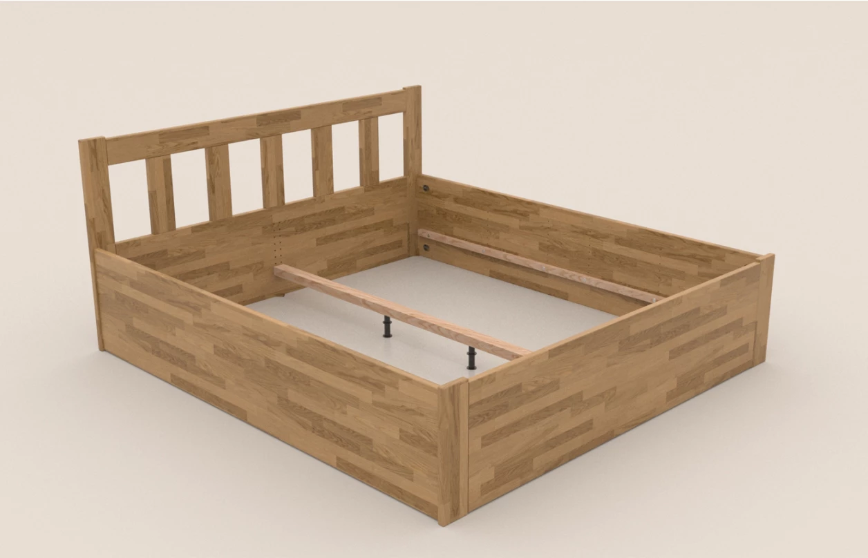 Posteľ s úložným priestorom Tema Box 180x200 cm, bielený buk 4