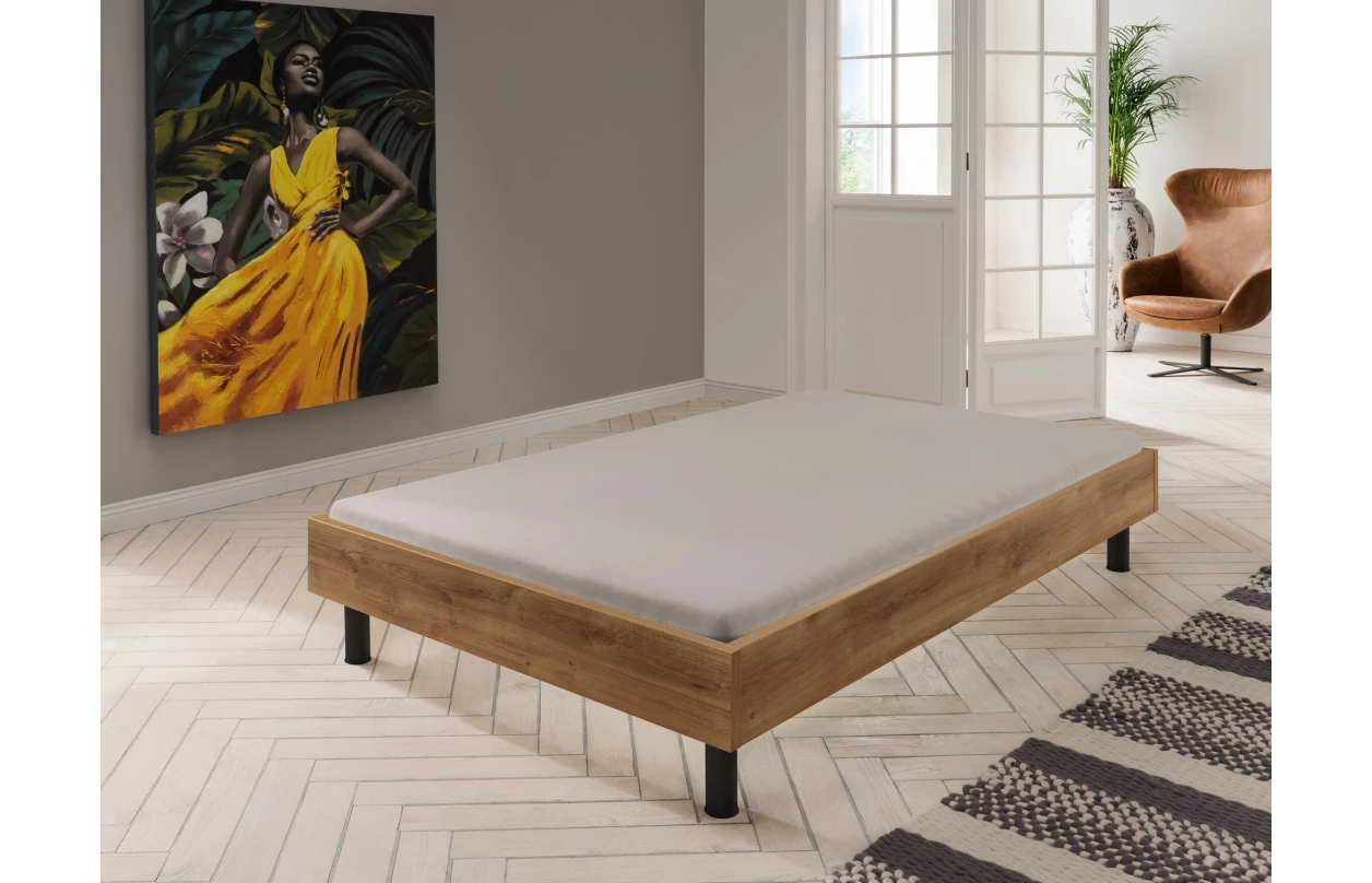 Nočný stolík Easy Plus, dub sonoma/zrkadlo 45