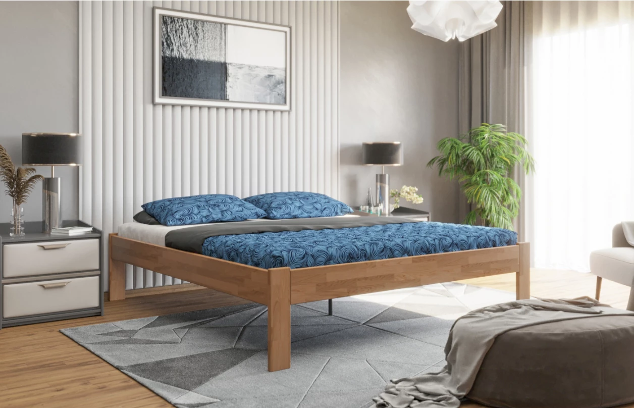 Posteľ Tema Futon 180x200 cm, prírodný buk 5