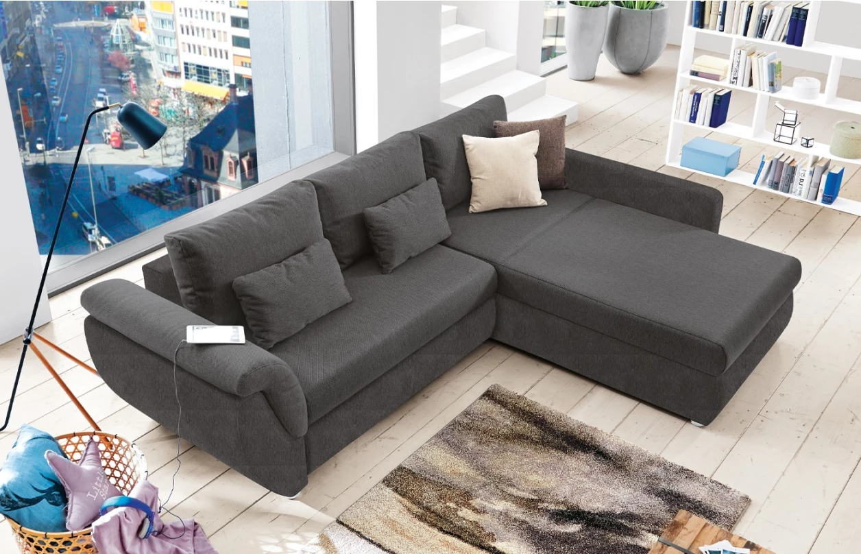 Rohová sedacia súprava Torgau, šedá/svetle šedá tkanina 2