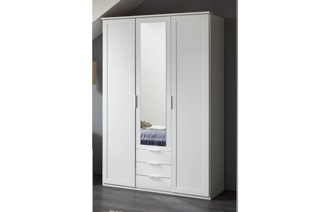 Šatníková skriňa Nadja, 135 cm, biela 14