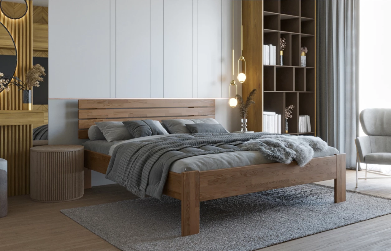 Posteľ Isolda 180x200 cm, šedý buk