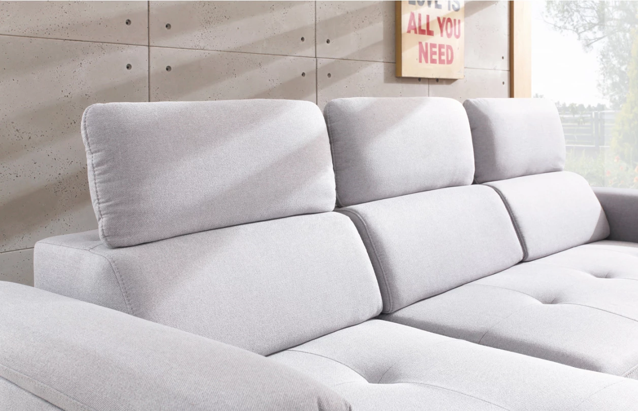 Rohová sedacia súprava Umbria, námornícka modrá látka, ľavý roh 3