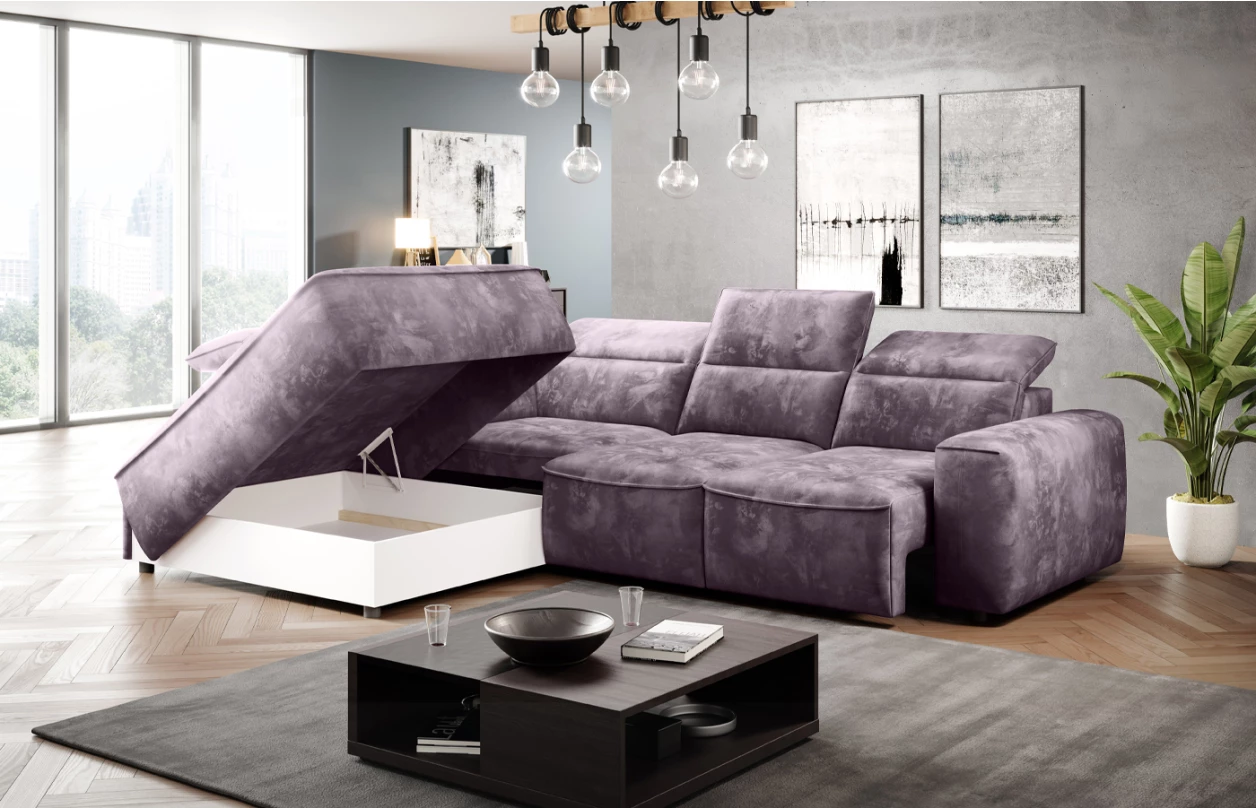 Rohová sedacia súprava Colombo, žltá látka, pravý roh 4