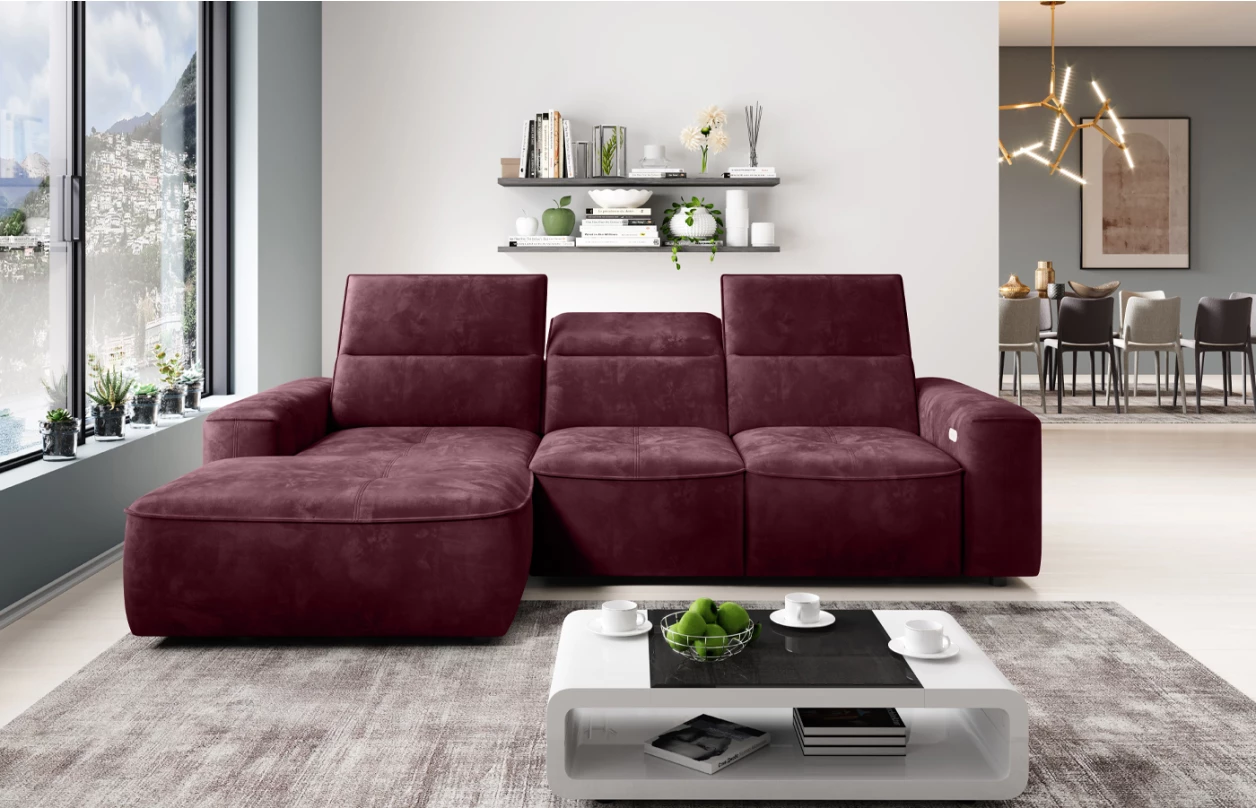 Rohová sedacia súprava Colombo, žltá látka, pravý roh 5