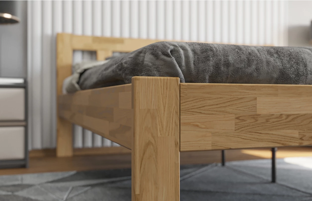 Manželská posteľ Tema 180x200 cm, bielený buk