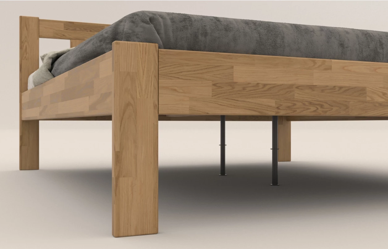 Manželská posteľ Tema 180x200 cm, šedý buk