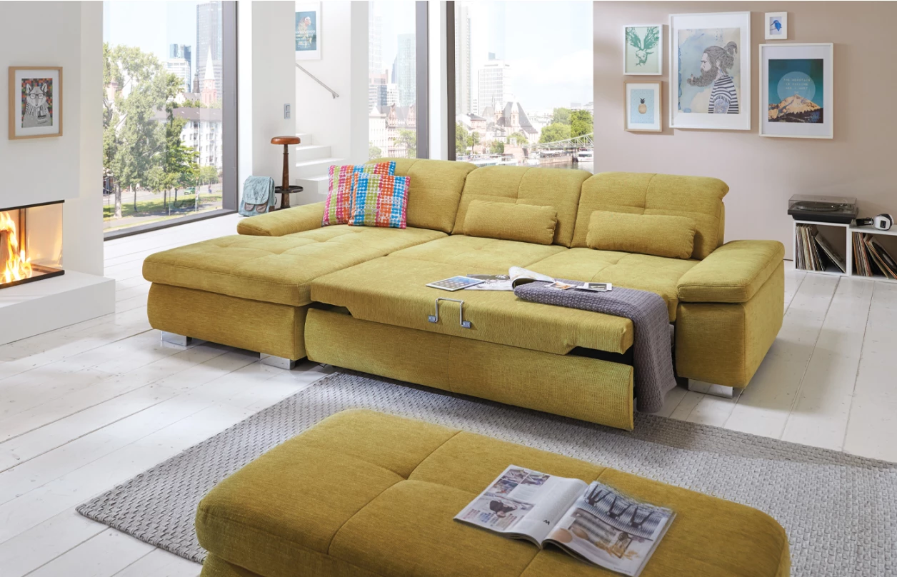 Sedacia súprava Alvaro, tvar U, antracitová látka, bez rozkladu 1