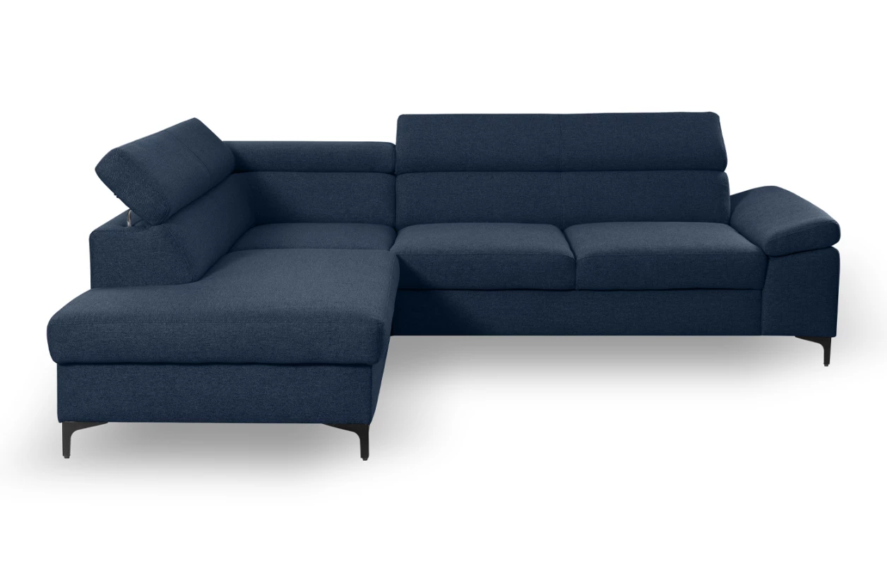 Rohová sedacia súprava Lonigo, svetle šedá látka, pravý roh 2