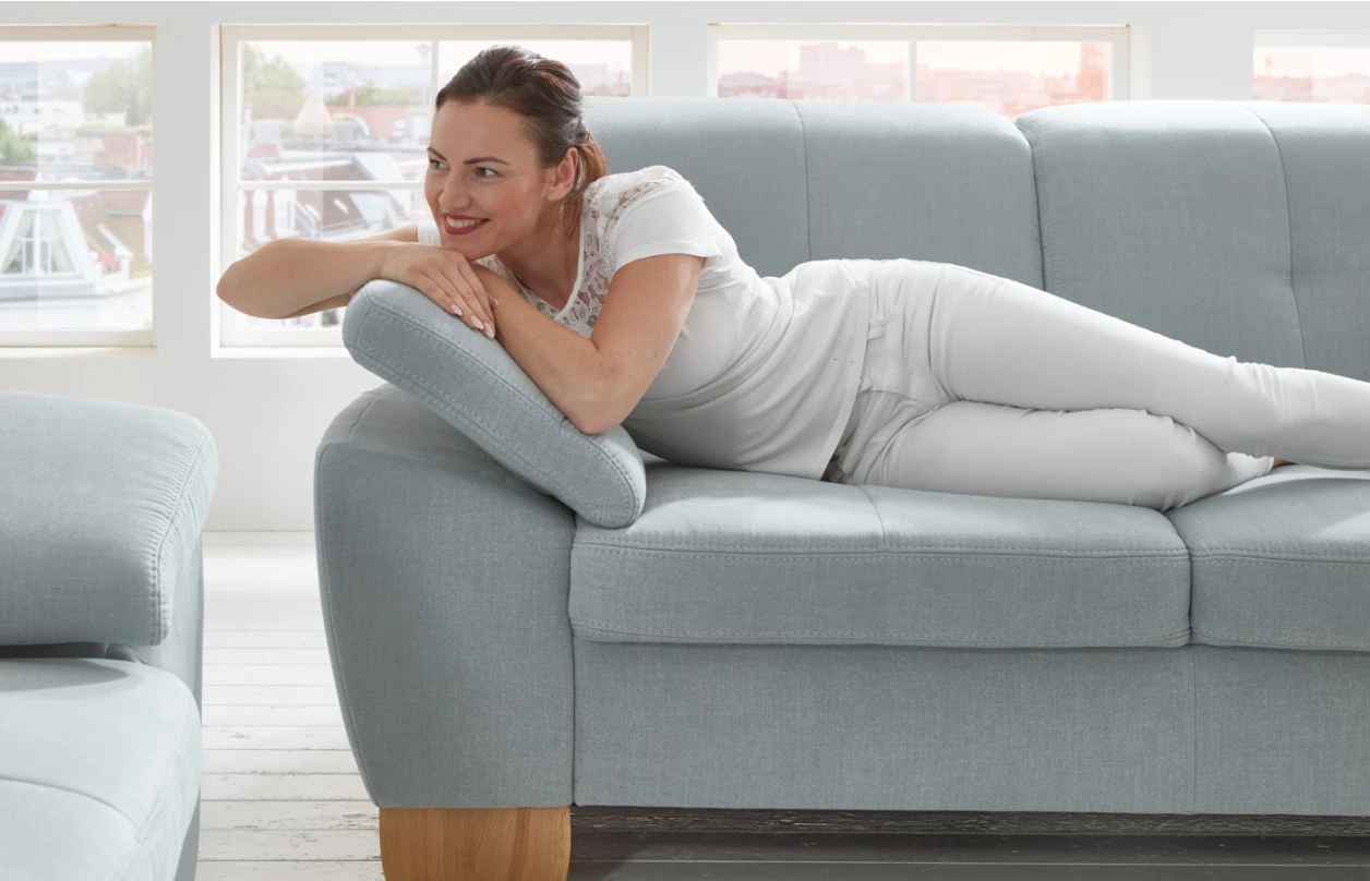 Rohová sedacia súprava Garland, hnedá látka, s funkciami 2