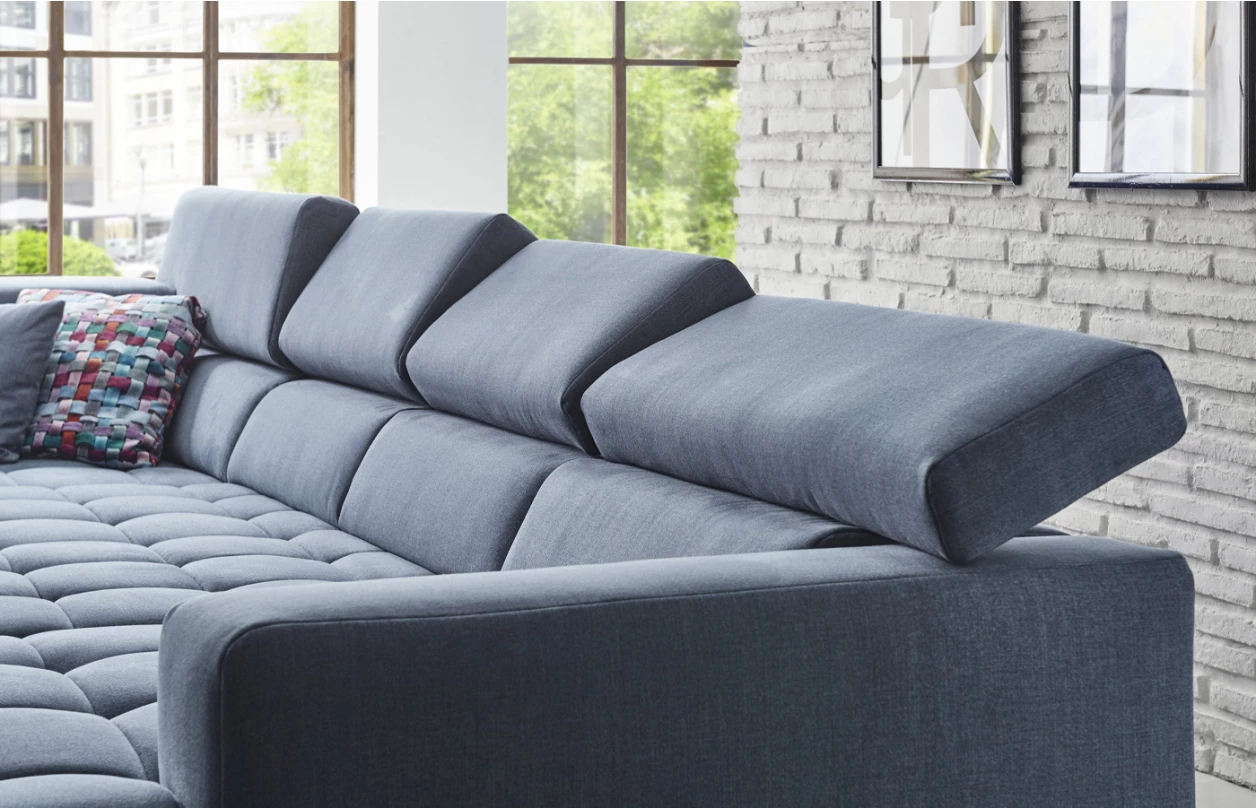 Rohová sedacia súprava Cosana, petrolejová látka, bez výsuvnej funkcie 3