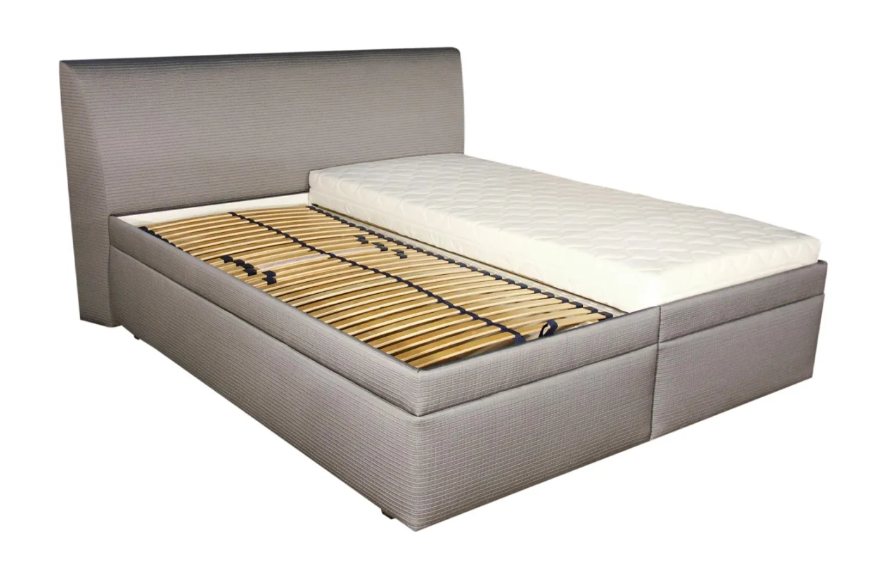 Posteľ Evita 180x200 cm, kávová ekokoža, bez matracov 5