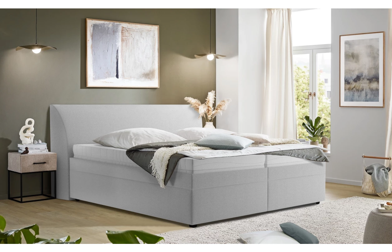 Posteľ Evita 180x200 cm, kávová ekokoža, bez matracov 4