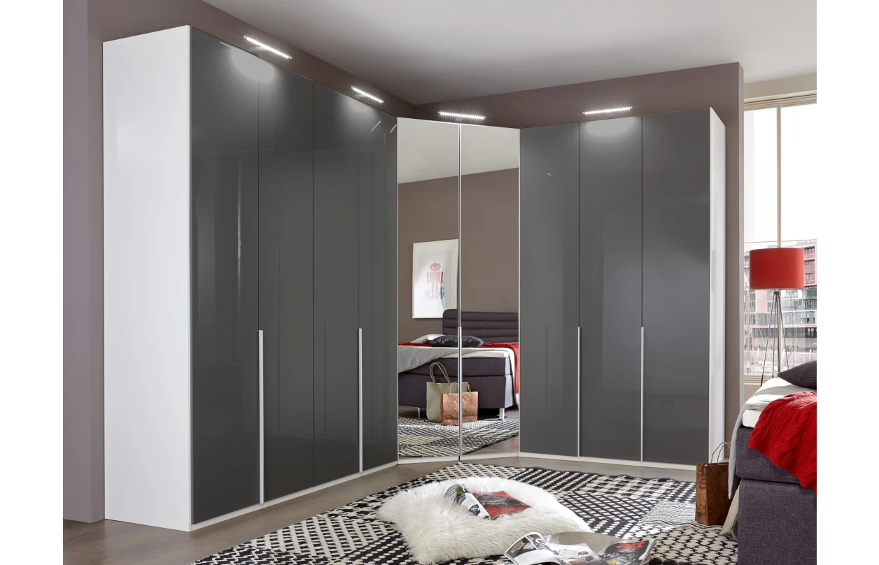 Zásuvková komoda New York D, biela / biely lesk 14