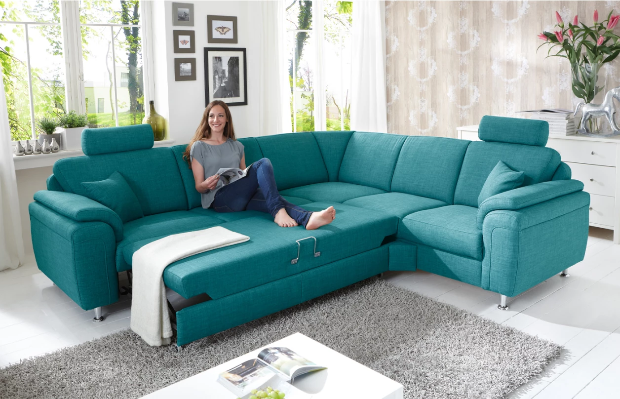 Rohová sedacia súprava Omaha, šedá látka, bez funkcií 4