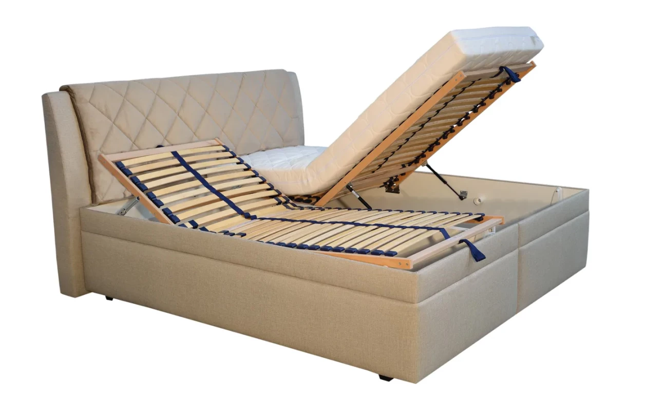 Posteľ Virginia 120x200 cm, krémová tkanina 5