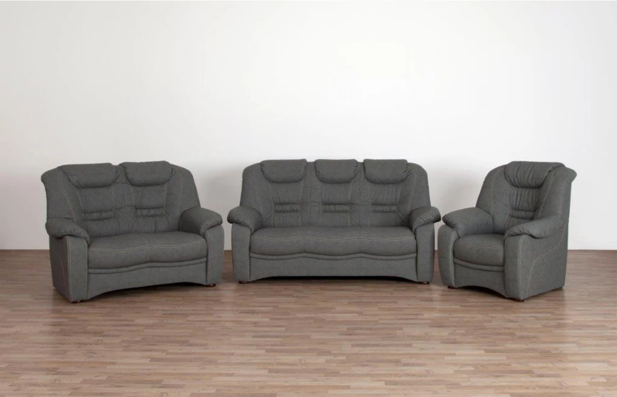 Sedacia súprava Elvis U, hnedá látka v optike koža, bez rozkladu 5