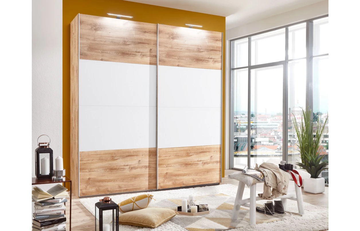 Šatníková skriňa Easy Plus, šírka 270 cm/extra výška 236 cm, grafit/sklo 34