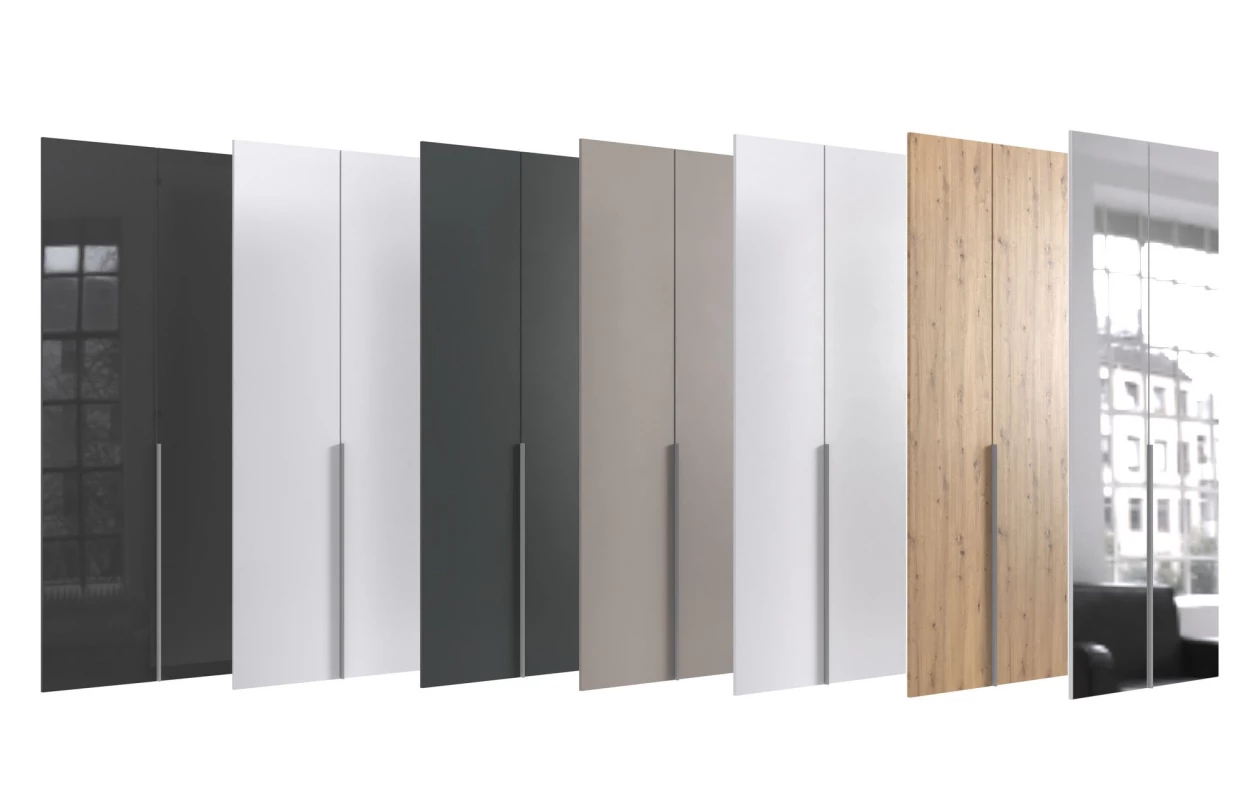 Šatníková skriňa Easy Plus, šírka 270 cm/extra výška 236 cm, grafit/sklo 43