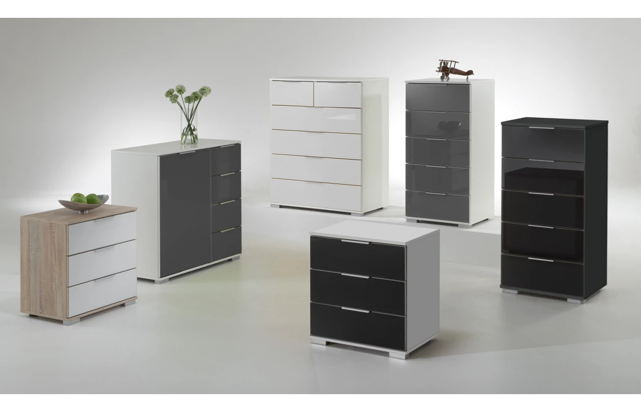 Šatníková skriňa Easy Plus, šírka 180 cm/extra výška 236 cm, grafit/sklo 28