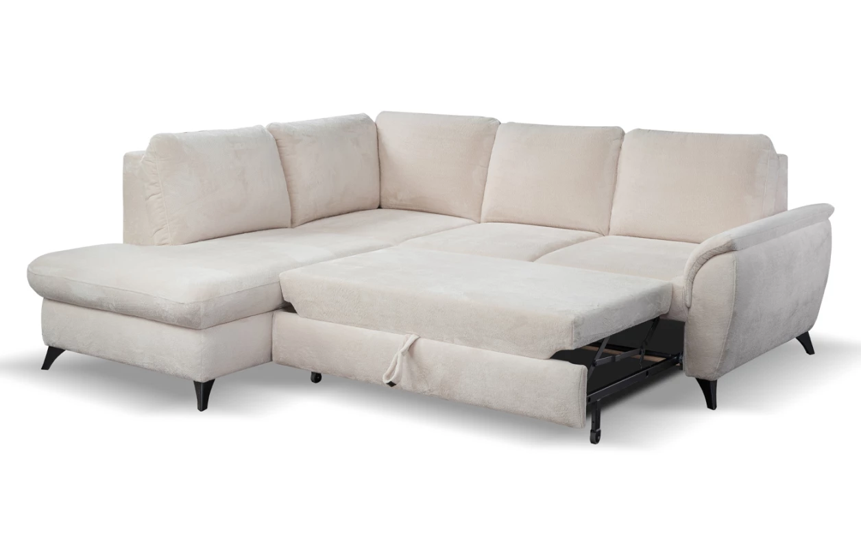 Rohová sedacia súprava Geneva, šedá látka, ľavý roh 1