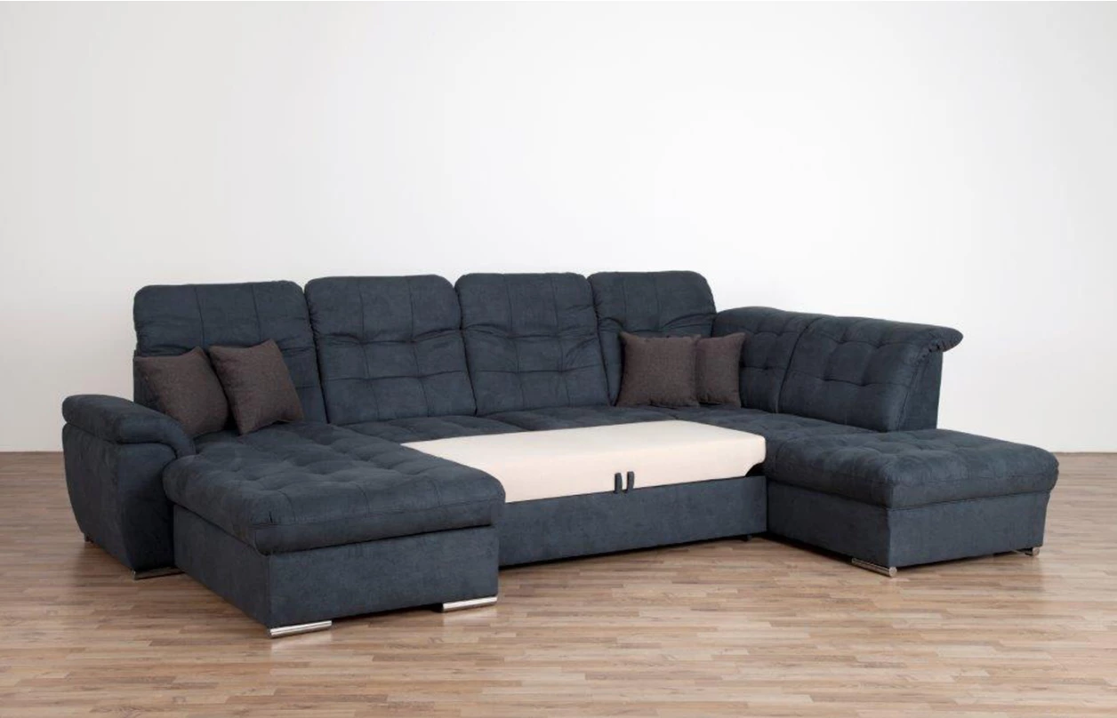 Rohová sedacia súprava Bilbao, tmavo šedá látka, pravý roh, bez rozkladu 5