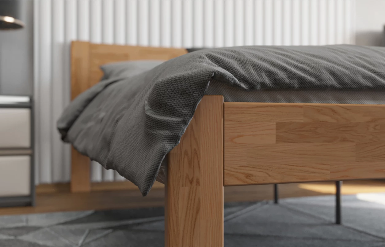 Posteľ Fava 180x200 cm, bielený buk 6