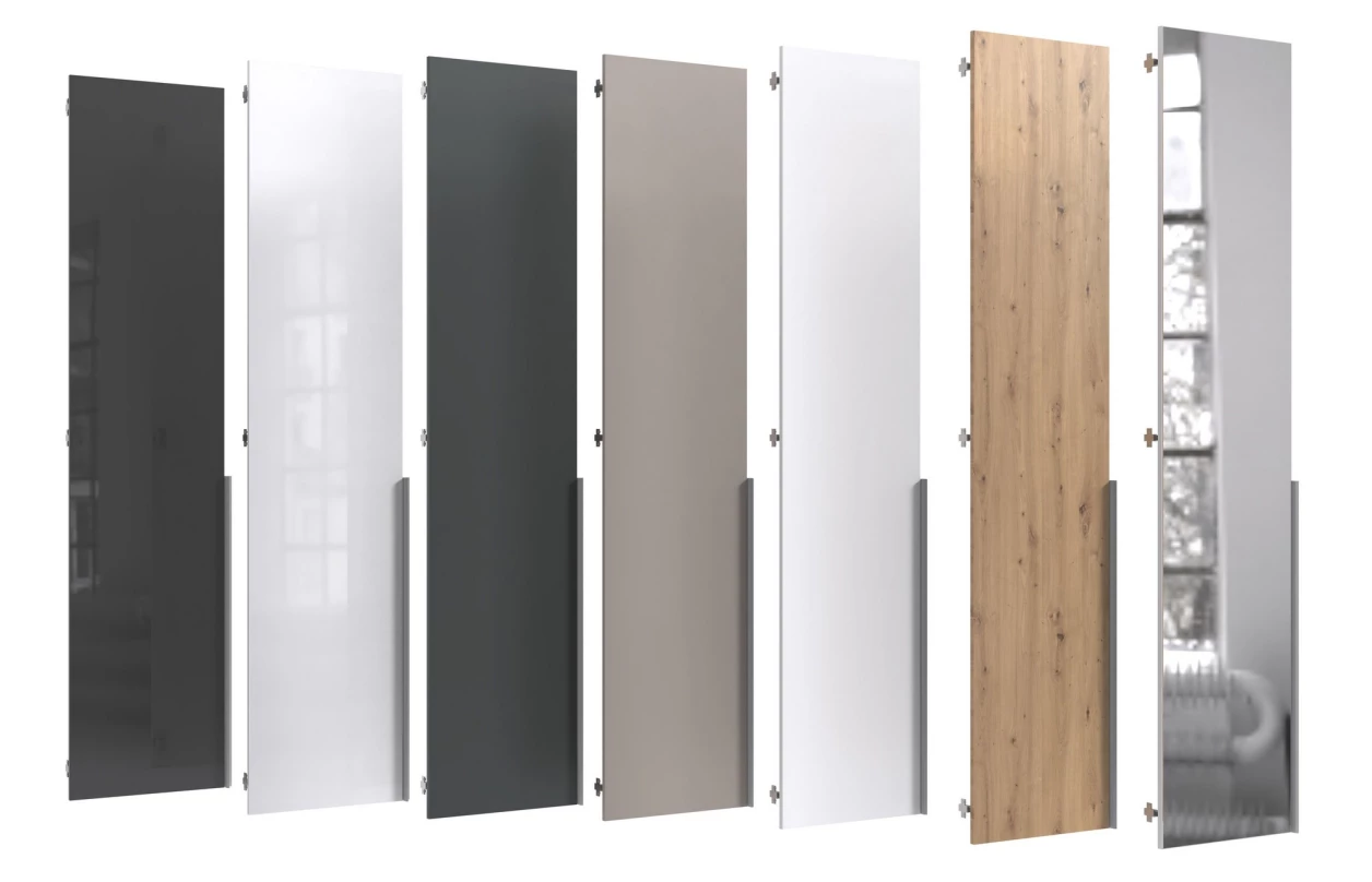 Šatníková skriňa Easy Plus, šírka 270 cm/výška 208 cm, grafit/sklo 42